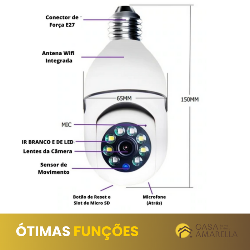 Segurança Completa Para Sua Família: Leve 2 Câmeras 360 WiFi e Ganhe Uma Mini Câmera!