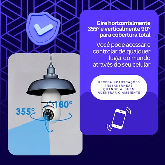 Segurança Completa Para Sua Família: Leve 2 Câmeras 360 WiFi e Ganhe Uma Mini Câmera!