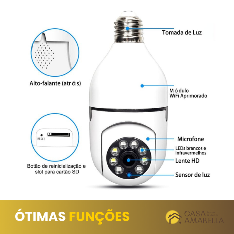 Segurança Completa Para Sua Família: Leve 2 Câmeras 360 WiFi e Ganhe Uma Mini Câmera!