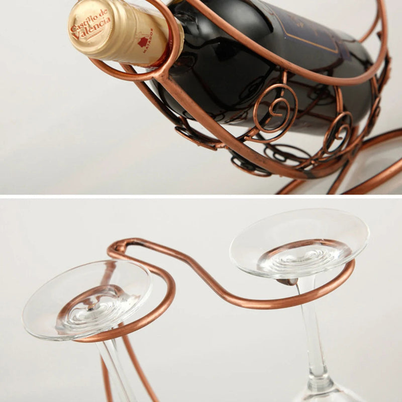 Elegance – Suporte Decorativo para Vinhos com Design Sofisticado