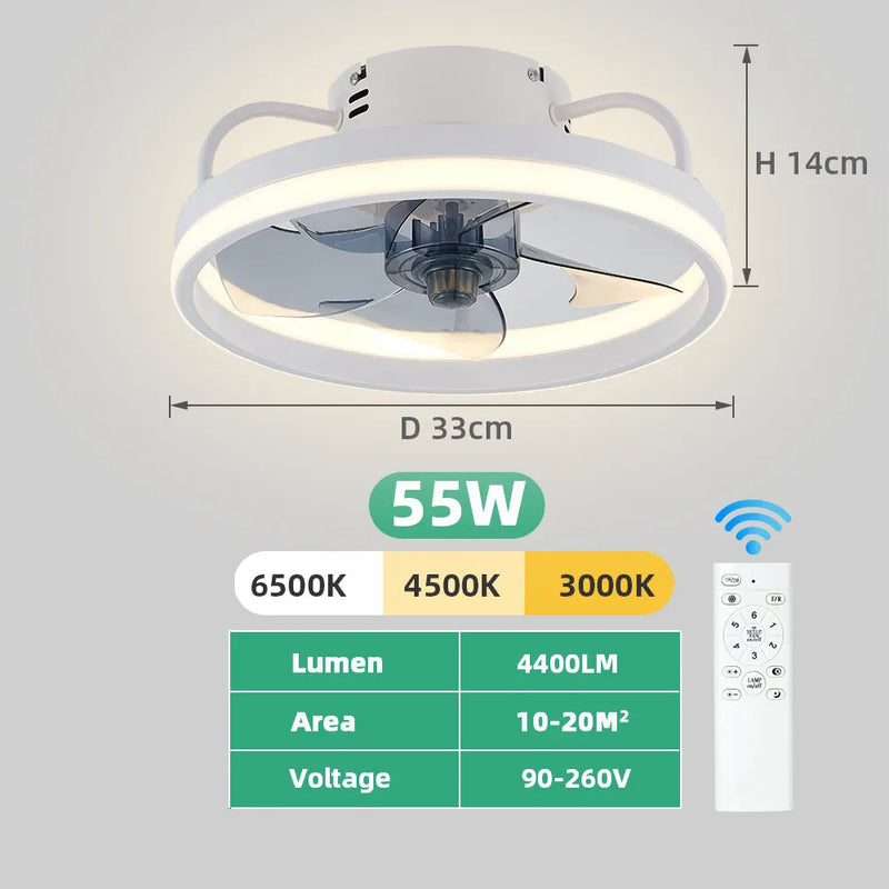 Ventilador de Teto Portátil com Iluminação – Ventiluz Elegance