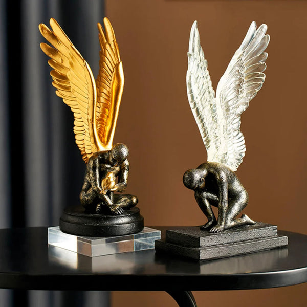 Escultura de asas de anjo