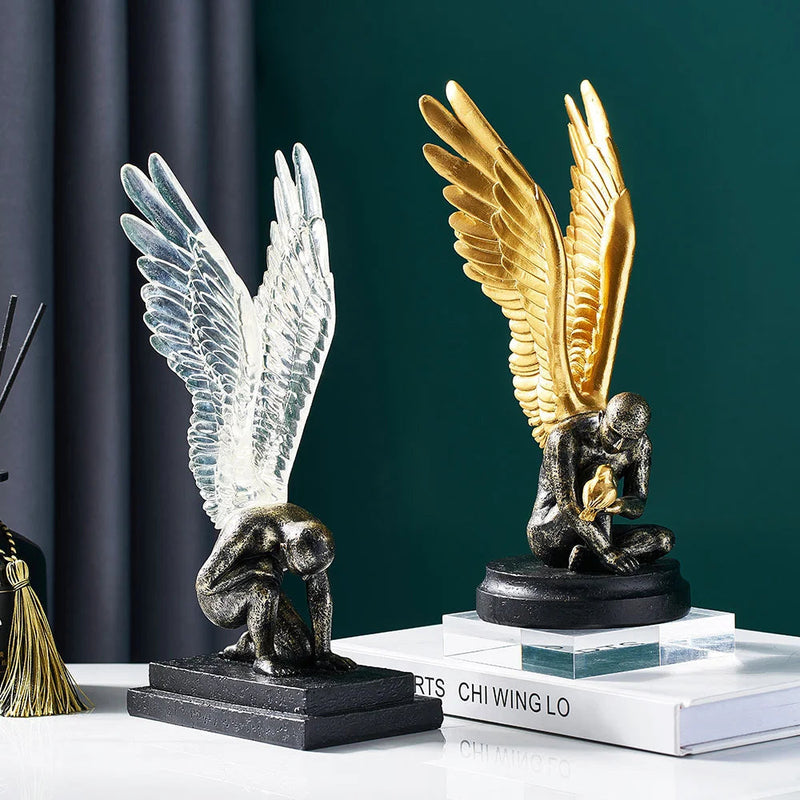 Escultura de asas de anjo